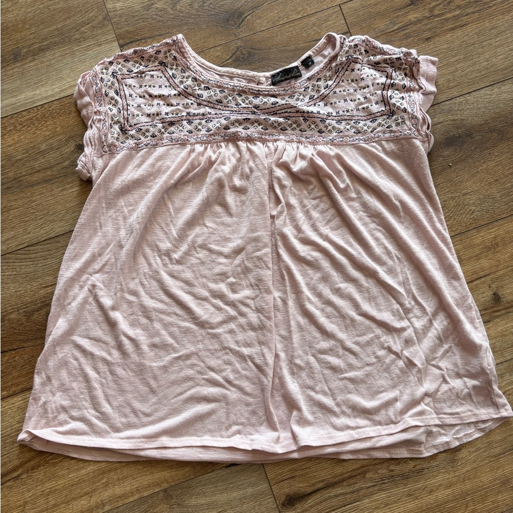 Pink boho Detail Top